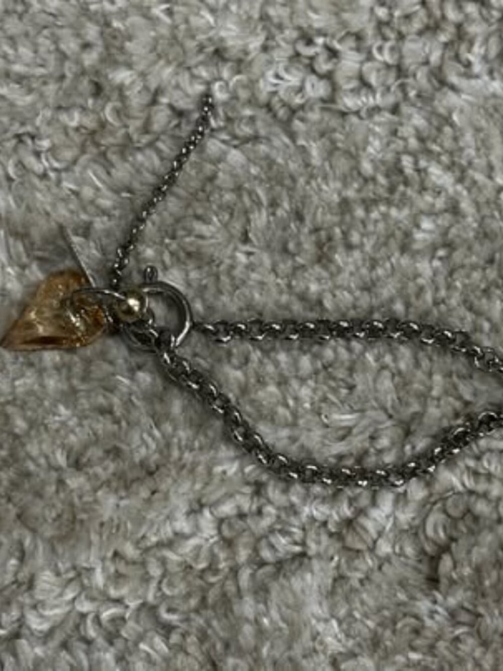 Justine Clenquet Amber Heart Charm Toggle Bracelet